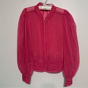 C Wonder by Christian Siriano Organza Jacket 
Classic zippered jacket Large